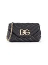 DOLCE & GABBANA WOMEN'S LOGO QUILTED LEATHER CROSSBODY BAG