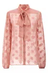 Dolce & Gabbana Pink Front Button Shirt In Pink