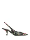 Dolce & Gabbana Women Lollo Slingback In Printed Leather In Black