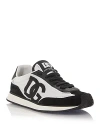 Dolce & Gabbana Multicolor Mesh And Split Leather Cushion Sneakers In Black