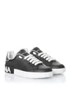 Dolce & Gabbana Women's Low-top Sneakers In Black/silver