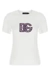 Dolce & Gabbana White Maiolica Logo Patch T-shirt In White