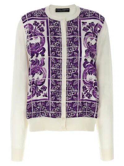 DOLCE & GABBANA DOLCE & GABBANA WOMEN 'MAIOLICA' PRINT CARDIGAN