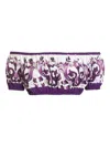 Dolce & Gabbana Violet Off-shoulder Cropped Top With All-over Floral Print In Cotton Woman In Purple