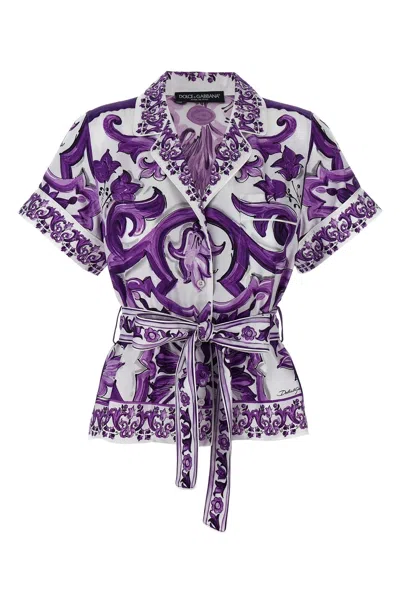 Dolce & Gabbana Women 'maiolica' Print Pajama Shirt In Multi