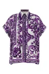 Dolce & Gabbana Silk Shirt With Bold Floral Print In Multi