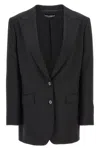 Dolce & Gabbana Oversize Woolen Jacket In Black