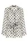 Dolce & Gabbana Polka-dot Long-sleeved Pajama Shirt In Multicolor