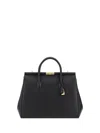 Dolce & Gabbana 'marlene' Black Handbag With Padlock Detail And Logo Embossed On The Back In Black