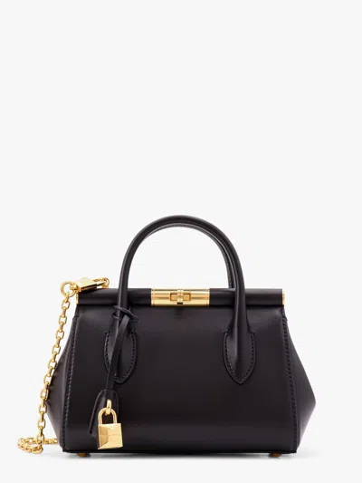Dolce & Gabbana Women Marlene Leather Handbag With Logo Print