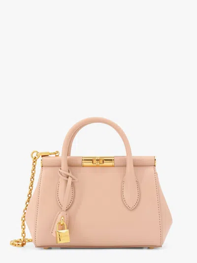 Dolce & Gabbana Women Marlene Leather Handbag With Logo Print