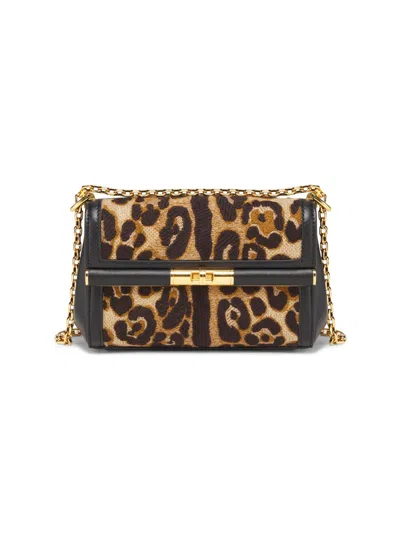 Dolce & Gabbana Women's Marlene Leopard Cotton Shoulder Bag