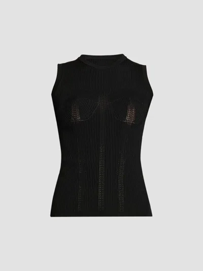 Dolce & Gabbana Women's Mesh Tank Top In Nero