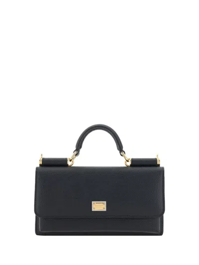 Dolce & Gabbana Women Micro Sicily Shoulder Bag In Black
