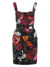 Dolce & Gabbana Multicolor Flower Cotton Midi Dress