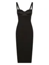 Dolce & Gabbana Bustier Neckline Pencil Dress With Open Back In Black