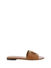 Dolce & Gabbana Handcrafted Leather Sandals With Ankle Strap In Brown