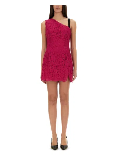 DOLCE & GABBANA WOMEN'S MINI DRESS WITH CORDONET LACE SLIT