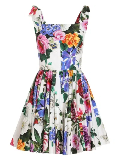 DOLCE & GABBANA WOMEN'S MINI DRESS WITH FLORAL PRINT | SIZE 40 | F6ZT2THS5S6