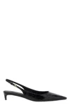 Dolce & Gabbana Mun 30 Croc-embossed Leather Slingback Pumps In Black