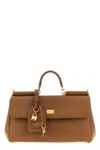 Dolce & Gabbana My Sicily Leather Shoulder Bag In Brown