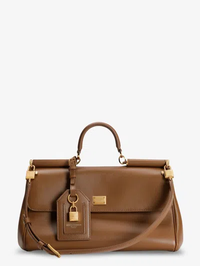 Dolce & Gabbana Women My Sicily Leather Crossbody Bag In Brown