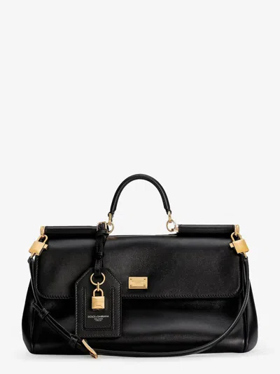 Dolce & Gabbana Women My Sicily Leather Crossbody Bag In Black