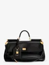 Dolce & Gabbana Black Handbag With Padlock Detail And Adjustable And Removable Shoulder Strap In Leather Woman