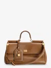 Dolce & Gabbana Women My Sicily Leather Shoulder Bag In Brown