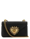 Dolce & Gabbana Black Nappa Leather Devotion Shoulder Bag