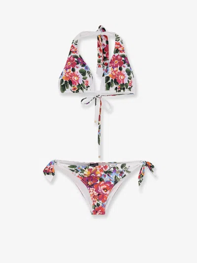 Dolce & Gabbana Women Nylon Bikini With Floral Print In Multi