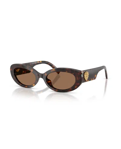 Dolce & Gabbana Women's Oval Sunglasses, Dg4537 In Brown