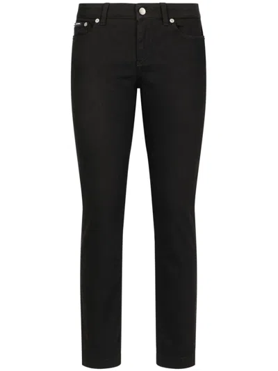 Dolce & Gabbana Low-rise Cotton-blend Skinny Jeans In S9001