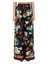 Dolce & Gabbana Women's Pants With Floral Print | Size 42 | Ftc3vt In Multicolour
