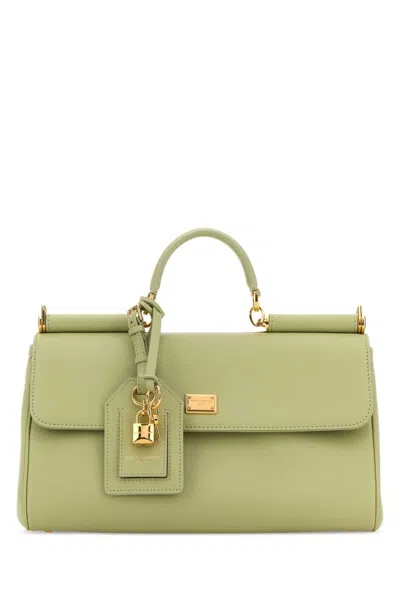 Dolce & Gabbana Women Pastel Green Leather My Sicily Handbag