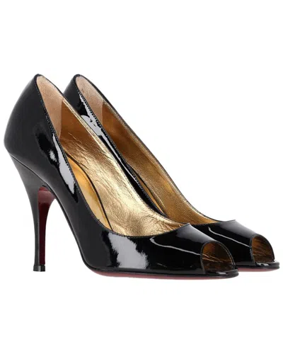 Dolce & Gabbana Women's Patent Leather Peep-toe Pump (authentic Pre-loved) In Black