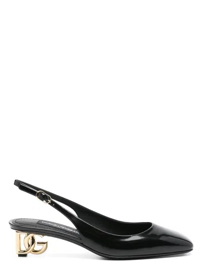DOLCE & GABBANA WOMEN'S PATENT LEATHER SLINGBACK PUMPS