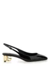 Dolce & Gabbana Black Décolleté With Dg Logo On The Heel In Black