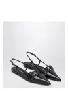 Dolce & Gabbana Patent Leather Slingback Ballet Flats In Black