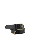 Dolce & Gabbana Adjustable Smooth Leather Belt With Gold-tone Buckle In Black