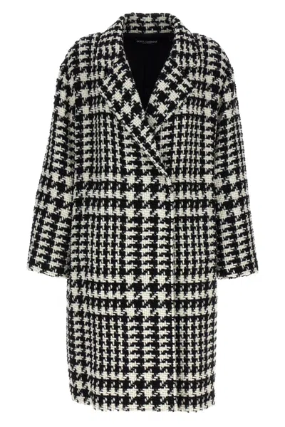Dolce & Gabbana Women 'pied De Poule' Coat In Multi