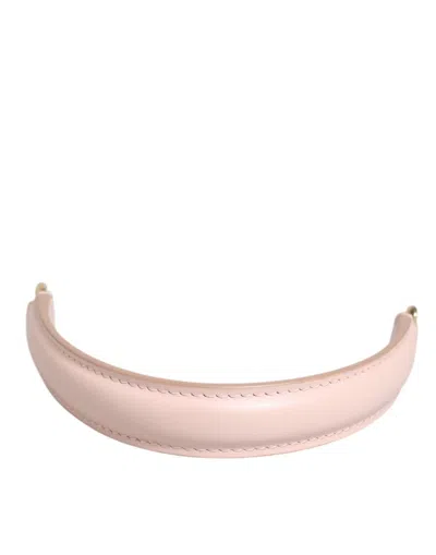 Dolce & Gabbana Women's Pink Leather Gold Tone Big Bag Handle Shoulder Women's Strap