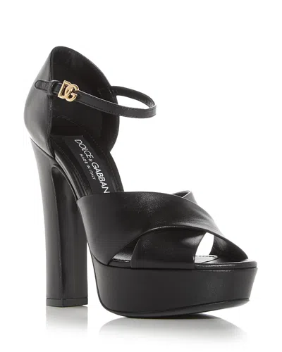 DOLCE & GABBANA WOMEN'S PLATFORM SANDALS