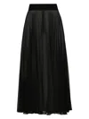 Dolce & Gabbana Silk Pleated Flared Skirt In Black