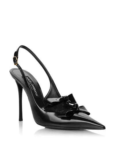 Dolce & Gabbana Women's Pointed Slingback Pumps In Black