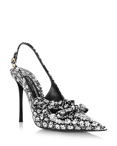 Dolce & Gabbana Women's Pointed Slingback Pumps In Multi