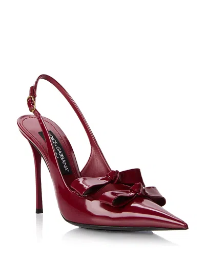 Dolce & Gabbana Women's Pointed Slingback Pumps In Red