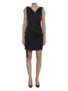 Dolce & Gabbana Midi Dress With Polka-dot Print In Black