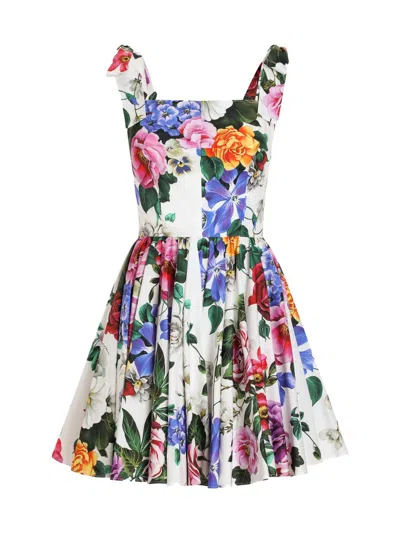 Dolce & Gabbana Women's Poppies Cotton Minidress In Multi