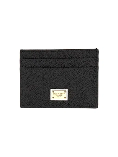 Dolce & Gabbana Women Portacarte In Pelle In Black